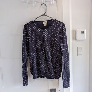 L.L. Bean/Polka Dot Cardigan Sz S